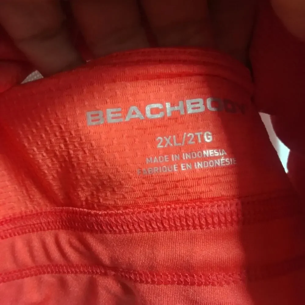 Beachbody Women's Energy Bra Mid-Impact Persimmon Athletic Yoga Size 2XL